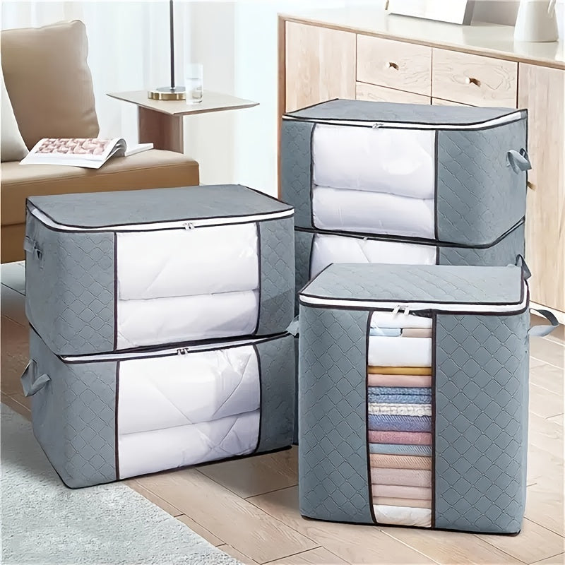 Folding Storage Bag Non Woven Fabric Clothes Blankets Books Toys Organizer