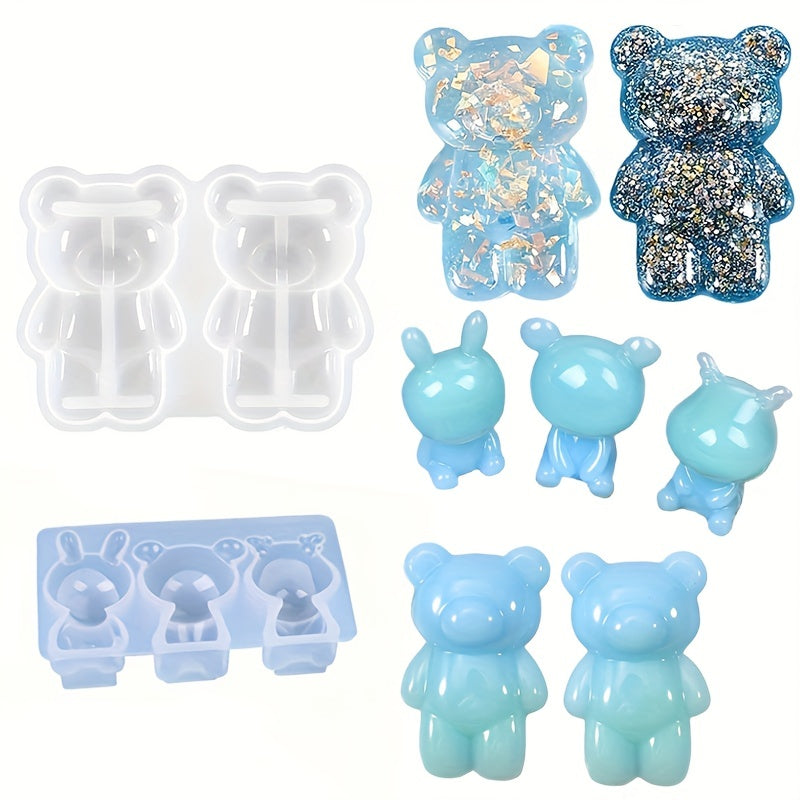 3D Bear Silicone Molds Chocolate Candy Cake Jelly Baking Mould