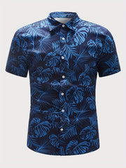 Tropical Pattern Short Sleeve Hawaiian Shirt for Men