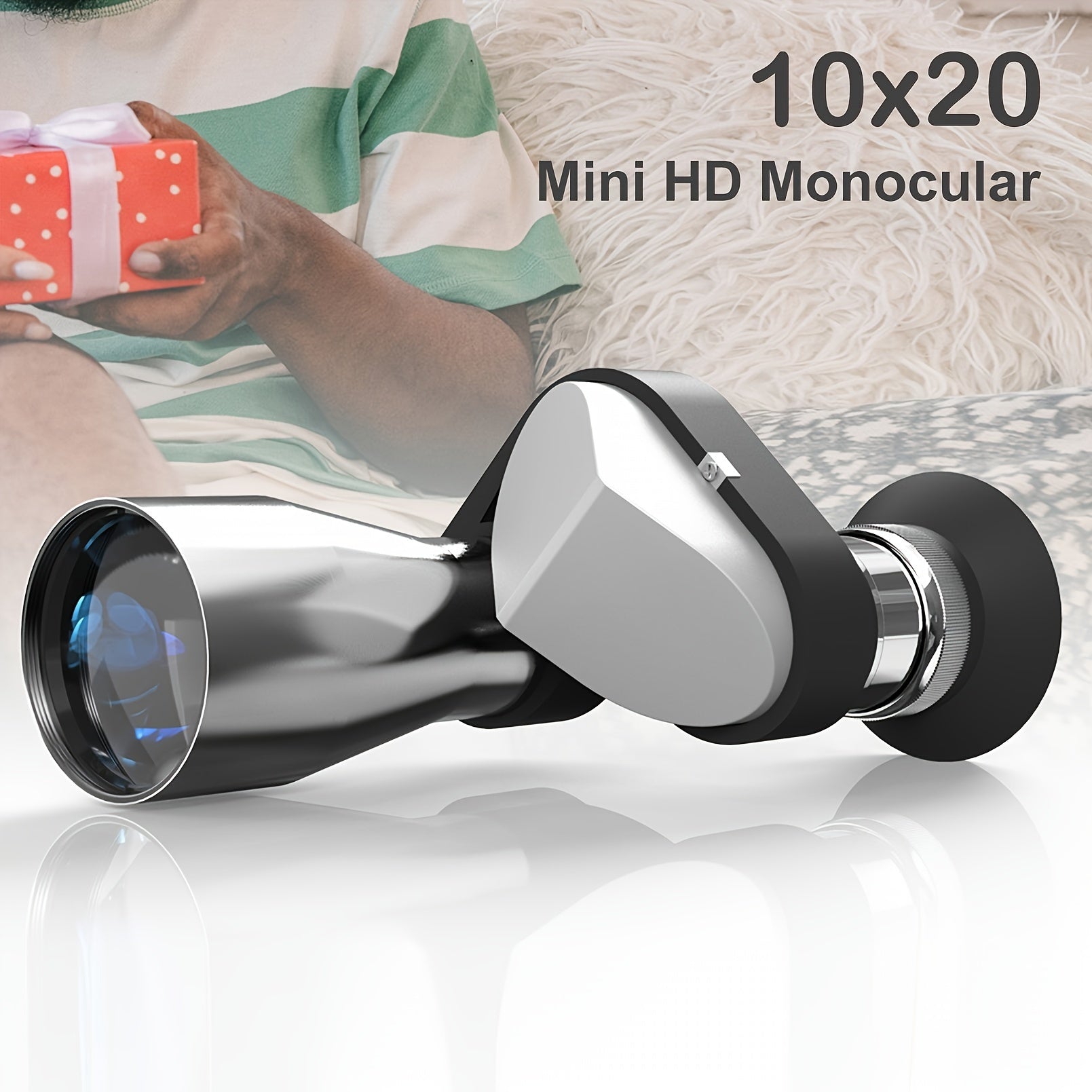Metal Corner 10x20 Mini Monocular Telescope for Mobile Phone Photography