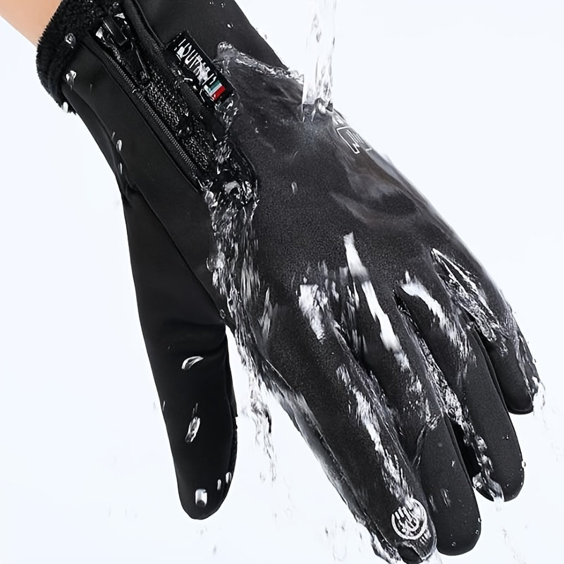 Men's Windproof Waterproof Touchscreen Gloves for Sports