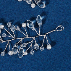 Crystal & Pearl Headwear Braided Headband & Earrings Set