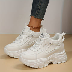 Women's Platform Waterproof Casual Sneakers Height Increasing Shoes