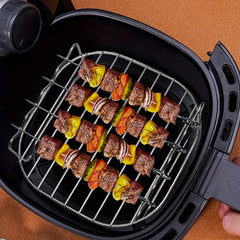 XL Air Fryer Double Layer Rack with Skewer for Outdoor Cooking