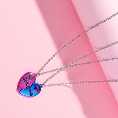 Girls Heart Pendant Necklace Holiday Gift For Friends