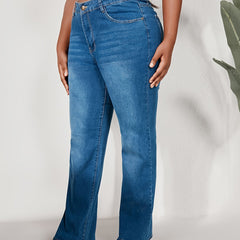 Button Flay High Stretch Jeans