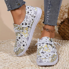 Women's Skate Shoes With Star & Year's Letter Designs