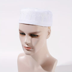 Ethnic Islamic Hat For Men, Lightweight Embroidered Cap