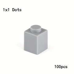 100pcs Building Blocks 1x1 Holes Puzzle Educational Toy MOC Parts