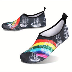 Rainbow Aqua Shoes Women's Quick Dry Slip On Beach Wading Shoes