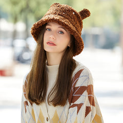 Winter Thick Hat Bucket Hat Fisherman Hat Ear Hat Sun Hat Gift For Woman Holiday
