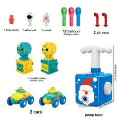 Christmas Toy Set Santa Claus Balloon Car & Flying Whistle Power Balloon