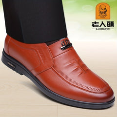 Men's Pointed Toe Oxford Shoes With Inner Height Insole Dress Shoes