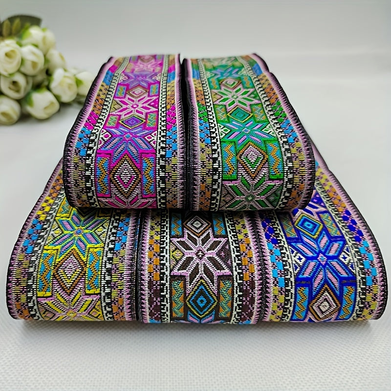 Vintage Jacquard Lace Ribbon Trim Embroidered Sewing Polyester Lace Ribbon