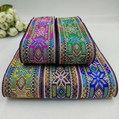 Vintage Jacquard Lace Ribbon Trim Embroidered Sewing Polyester Lace Ribbon