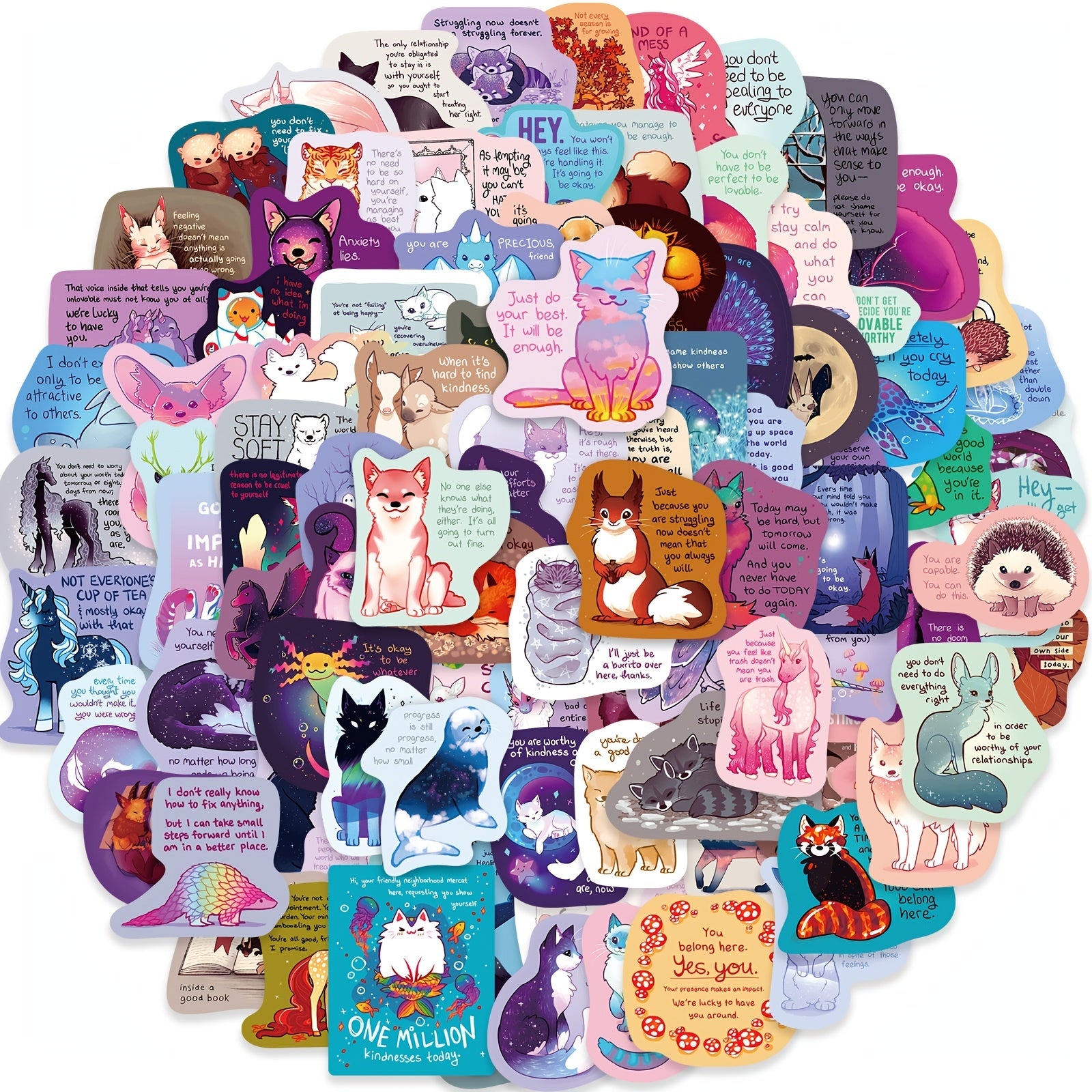 100pcs Inspirational Stickers For Adults Motivational Water Bottle Stickers