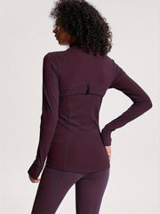 Full Zip Yoga Jacket with Thumb Holes and Pockets