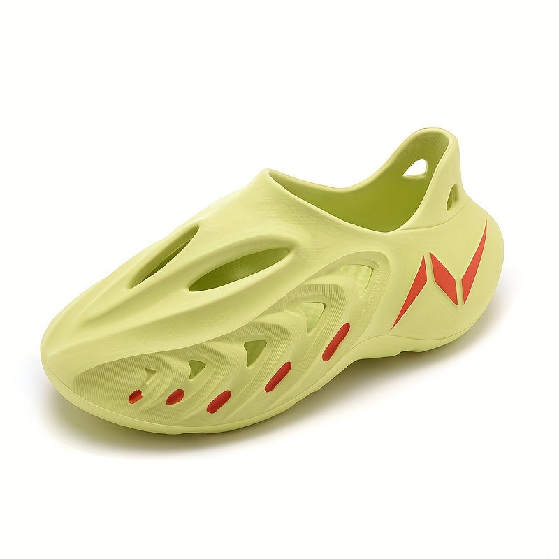 Men's Hollow Out Closed Toe Foam Clogs Slippers Non Slip Comfy Beach Sandals