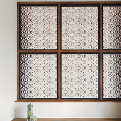 Frosted Retro Geometric Window Film Decorative Privacy Glass Anti collision