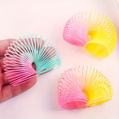 24pcs Mini Plastic Rainbow Circle Cartoon Spring Circle Party Gift