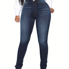 Plus Distressed High Rise Skinny Jeans