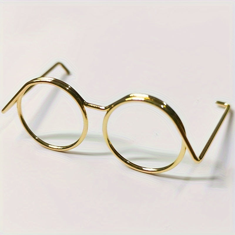 3pcs 36MM 25MM Doll Steel Wire Metal Glasses Headwear Accessories