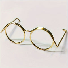 3pcs 36MM 25MM Doll Steel Wire Metal Glasses Headwear Accessories