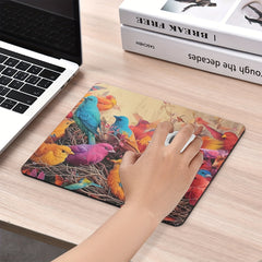 Colorful Bird Pattern Anti-slip Mouse Pad for Office and Home Use