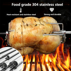 2pcs Rotisserie Meat Forks Stainless Steel BBQ Forks for Outdoor Camping
