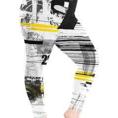 Random Print High Rise Leggings