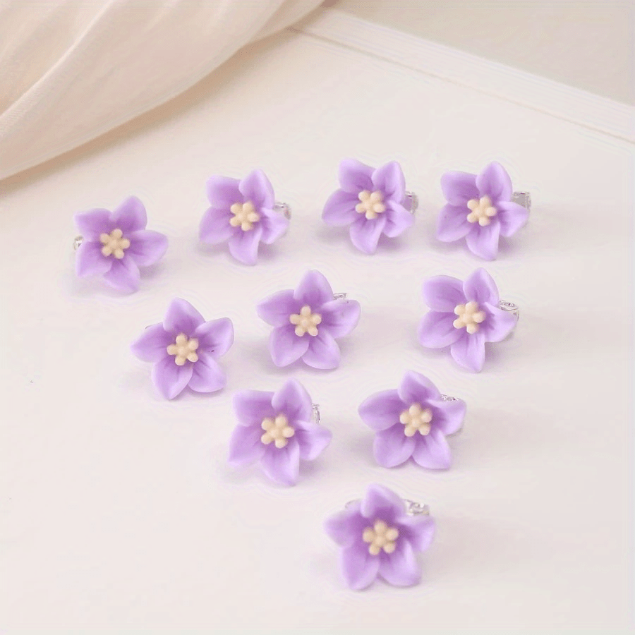 10pcs Flower Hair Clips for Baby Girls - Perfect for Parties & Holidays