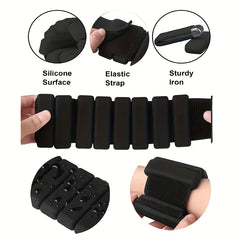 Silicone Steel Block Weight Bracelet for Fitness & Yoga Training