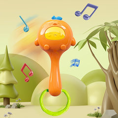 Yellow Baby Sand Hammer Toys PP Material Baby Rattle Toys