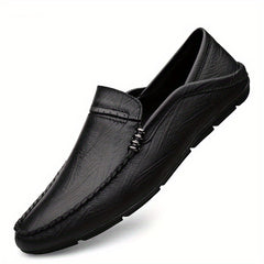 Men's Faux Leather Loafers No Tie Slip On Smart Casual Shoes