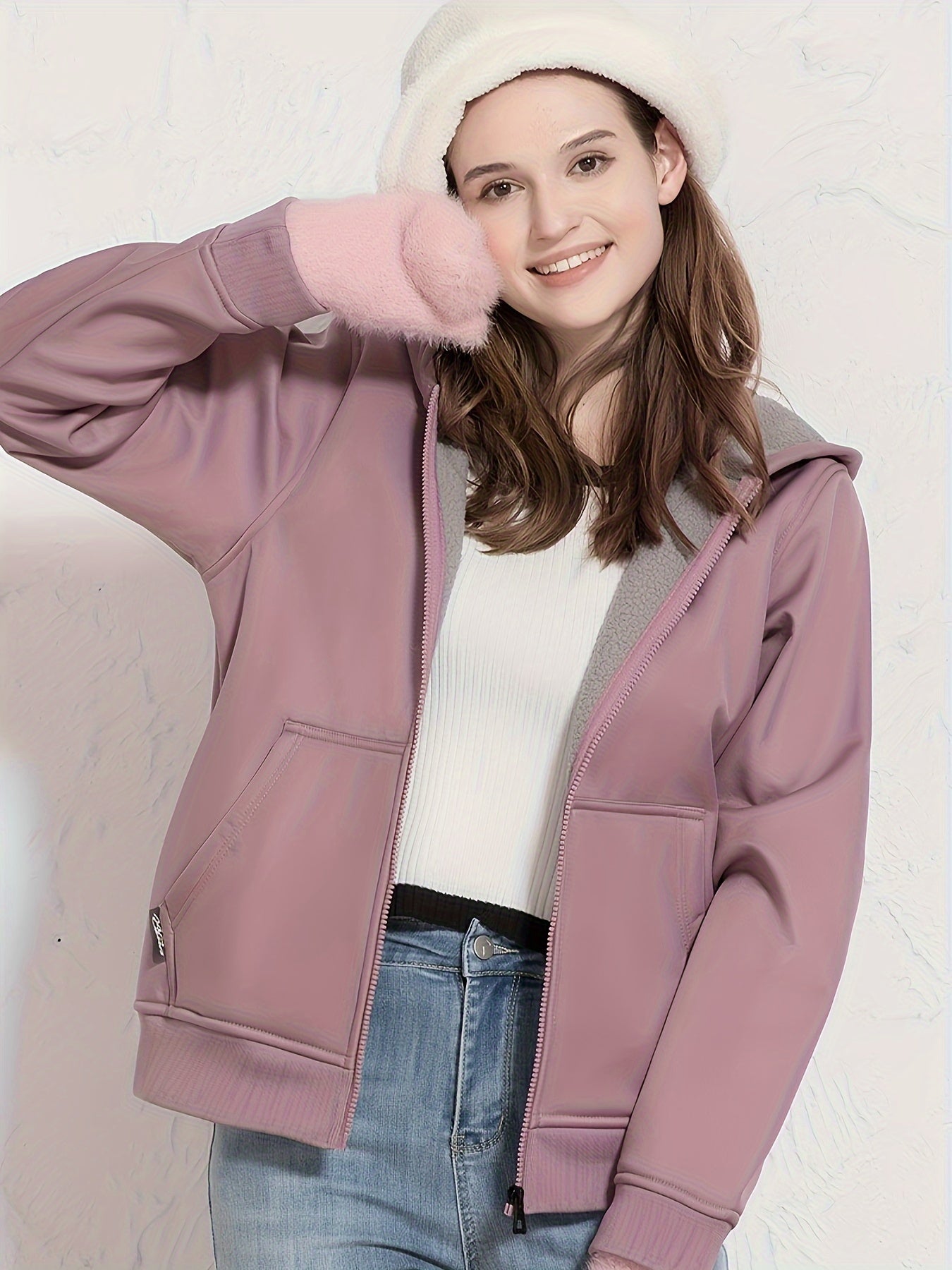 Casual Fleece Lined Jacket for Women