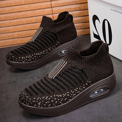 Women's Air Cushion Slip On Walking Shoes Breathable Sneakers