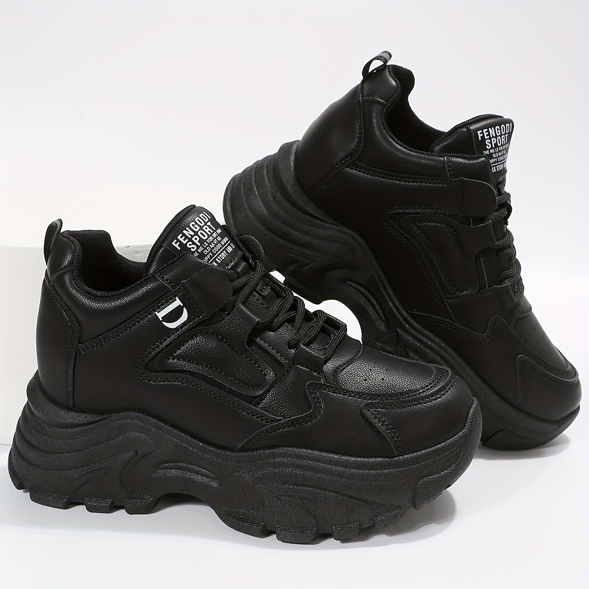 Women's Chunky Sneakers Lace Up Casual Running Shoes