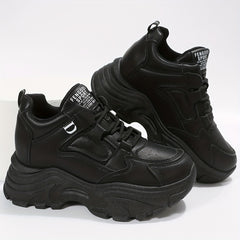 Women's Chunky Sneakers Lace Up Casual Running Shoes