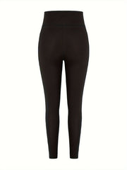 Solid High Rise Fitness Leggings