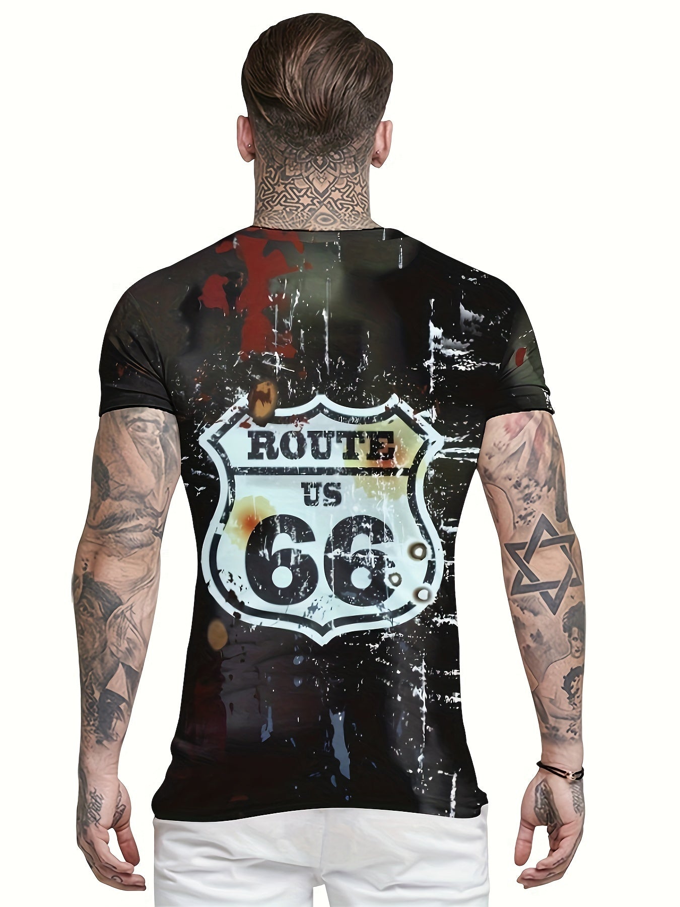 Casual Street Style Round Neck Tee Shirt For Summer