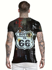 Casual Street Style Round Neck Tee Shirt For Summer