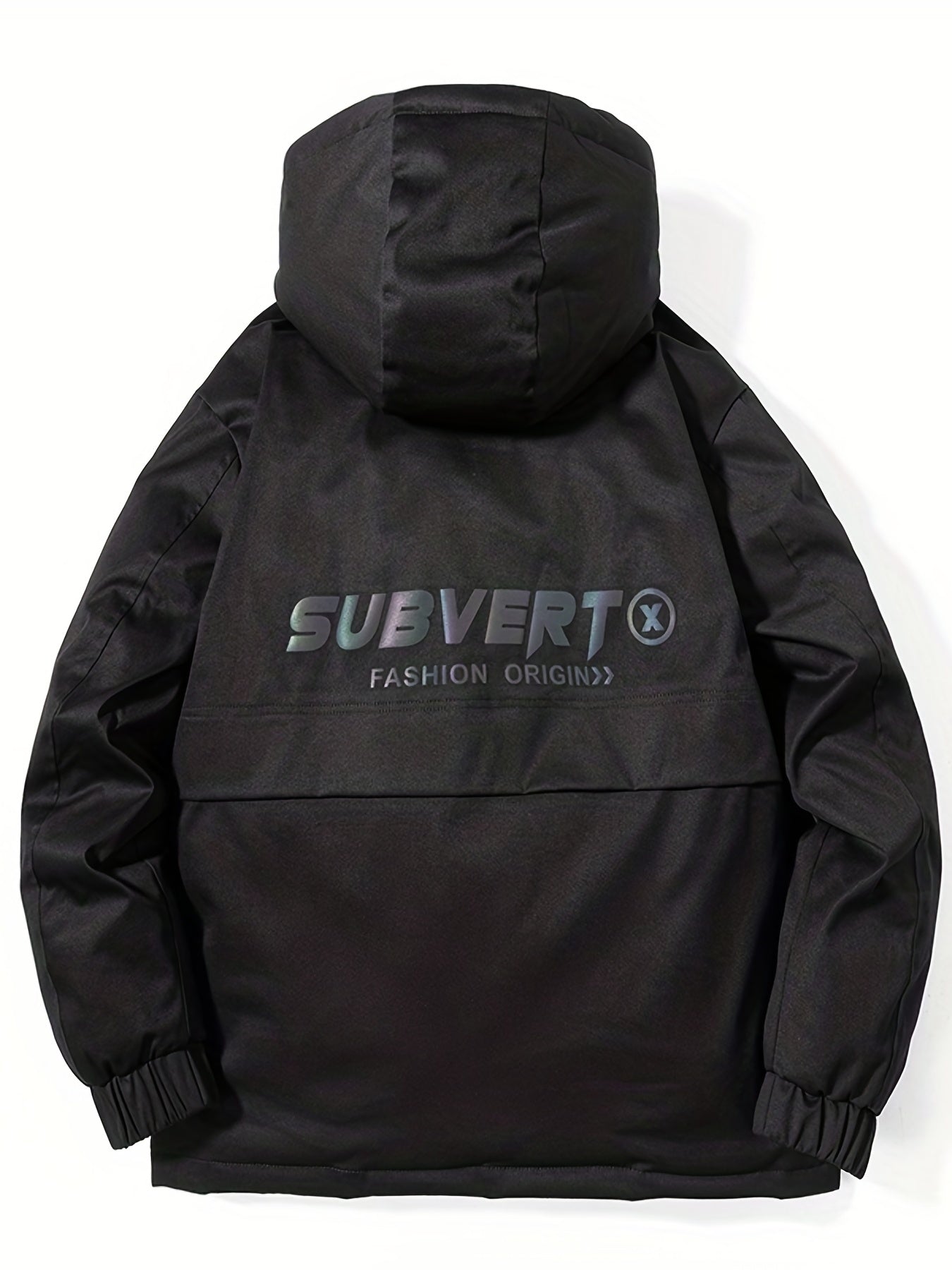 Men's Hooded Puffer Jacket Loose Fit Big Pocket Duck Down Coat for Winter