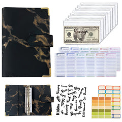 Marble A6 Budget Planner Binder with Cash Envelopes