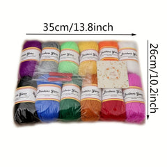12 Rolls DIY Knitting Yarn Handwork Woolen Painting Crafts Decoration 12 X 50g