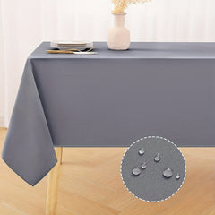 Polyester Table Cloth Stain Resistant Waterproof Table Cover Rectangle