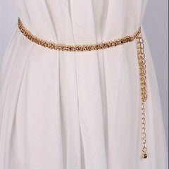 Metal Corn Waist Chain Golden Decorative Dress Girdle Tassel Belt