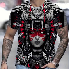 Cool Men's Casual T shirt Street Style Round Neck Tee Shirt