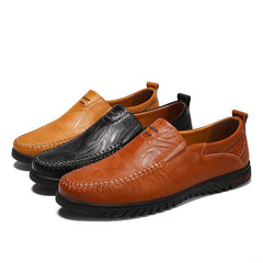 Men's Comfy Moc Toe Loafers Non-Slip Shoes