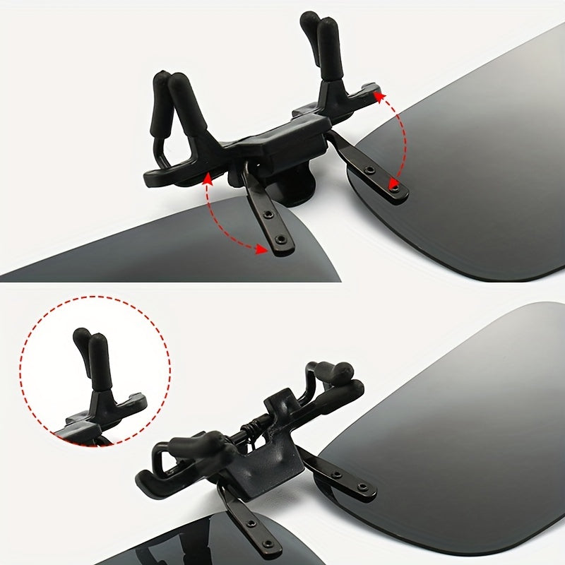 Polarized Clip-On Sunglasses UV Protection Men Driving