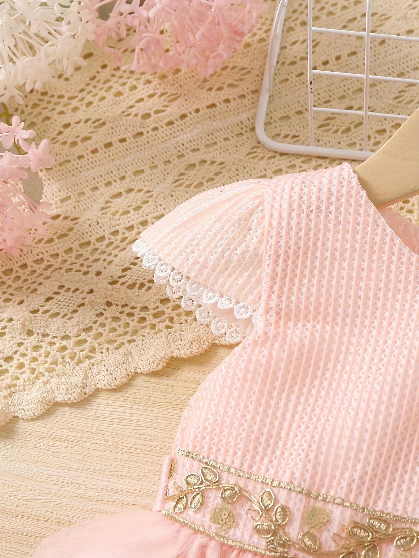 Baby Girls Flutter Sleeve Floral Princess Dress